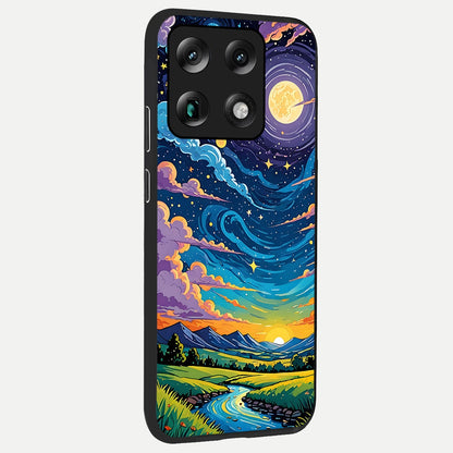  Dreamy Night Landscape back cover For Moto Signature slim fit glass case with vibrant aesthetic design