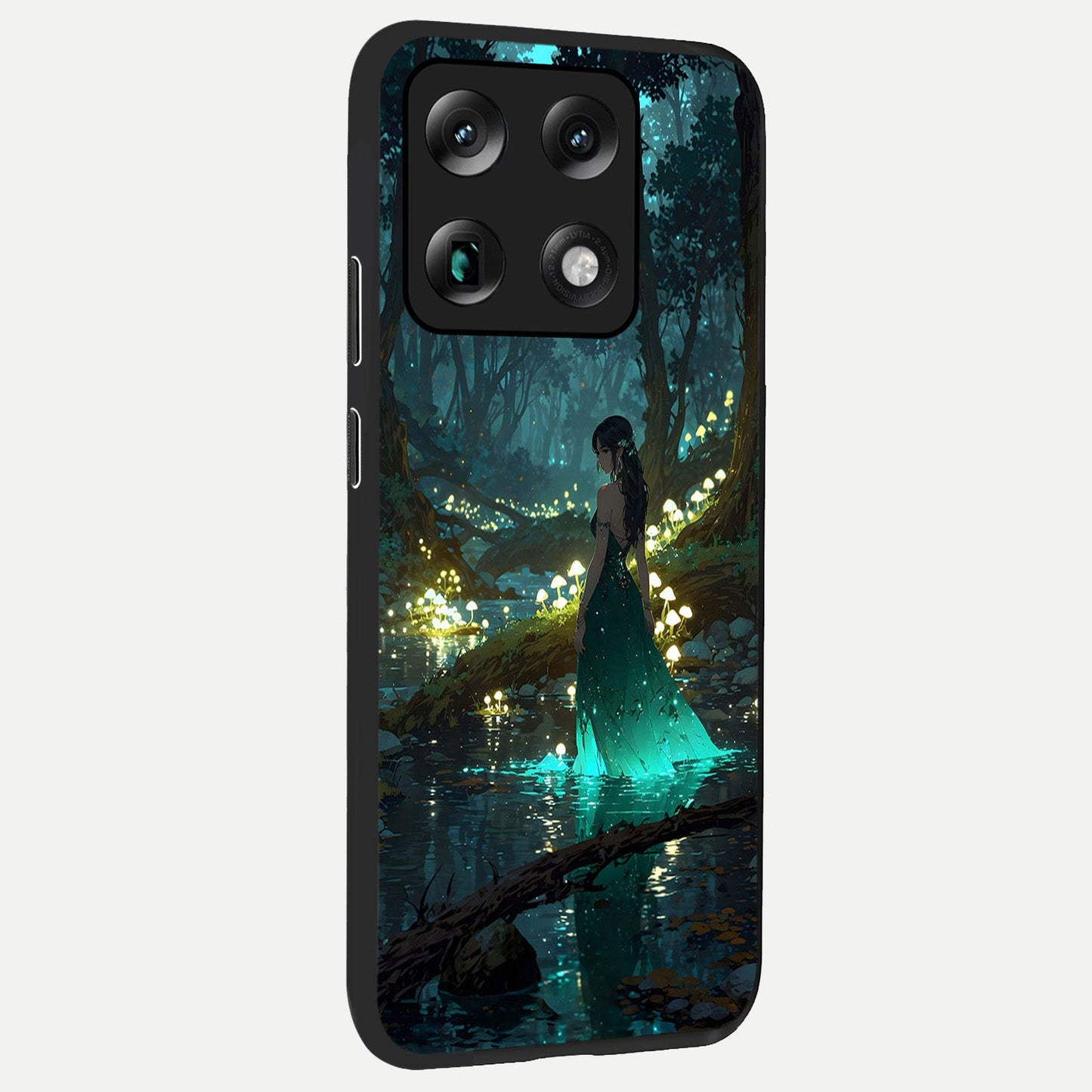  Enchanted Forest Glow back cover For Moto Signature slim fit glass case with vibrant aesthetic design