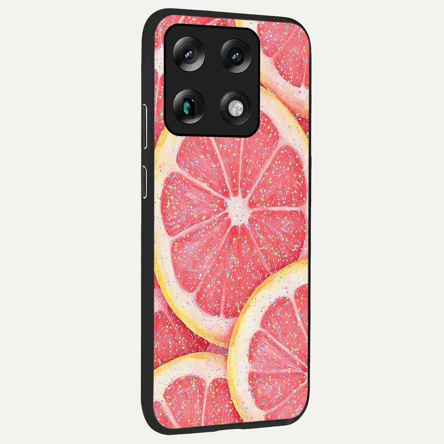  Glitter Grapefruit back cover For Moto Signature slim fit glass case with vibrant aesthetic design