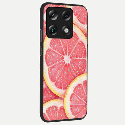  Glitter Grapefruit back cover For Moto Signature slim fit glass case with vibrant aesthetic design