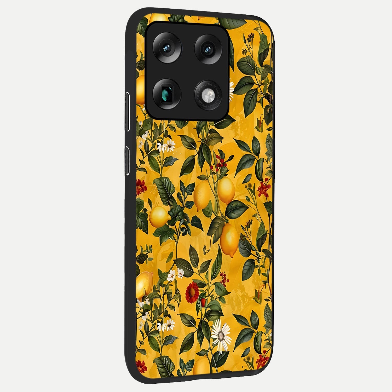  Golden Lemon Field back cover For Moto Signature slim fit glass case with vibrant aesthetic design