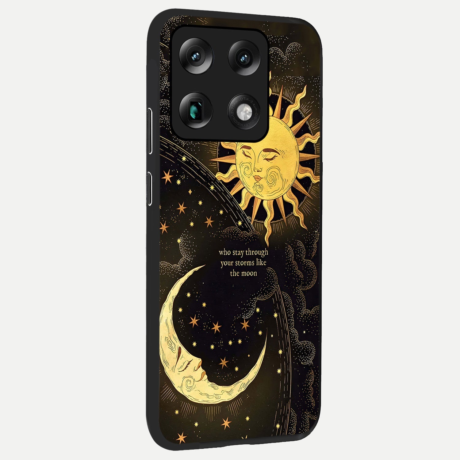  Golden Lunar Love back cover For Moto Signature slim fit glass case with vibrant aesthetic design