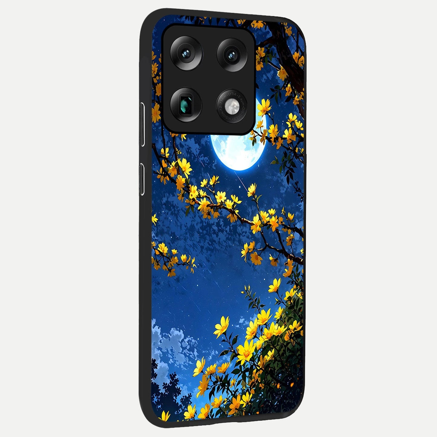  Golden Night Glow back cover For Moto Signature slim fit glass case with vibrant aesthetic design