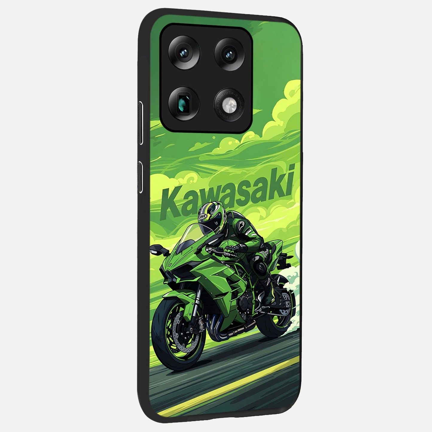  Greenery Sky back cover For Moto Signature slim fit glass case with vibrant aesthetic design