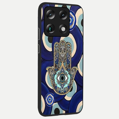  Hamsa Divine Guard back cover For Moto Signature slim fit glass case with vibrant aesthetic design