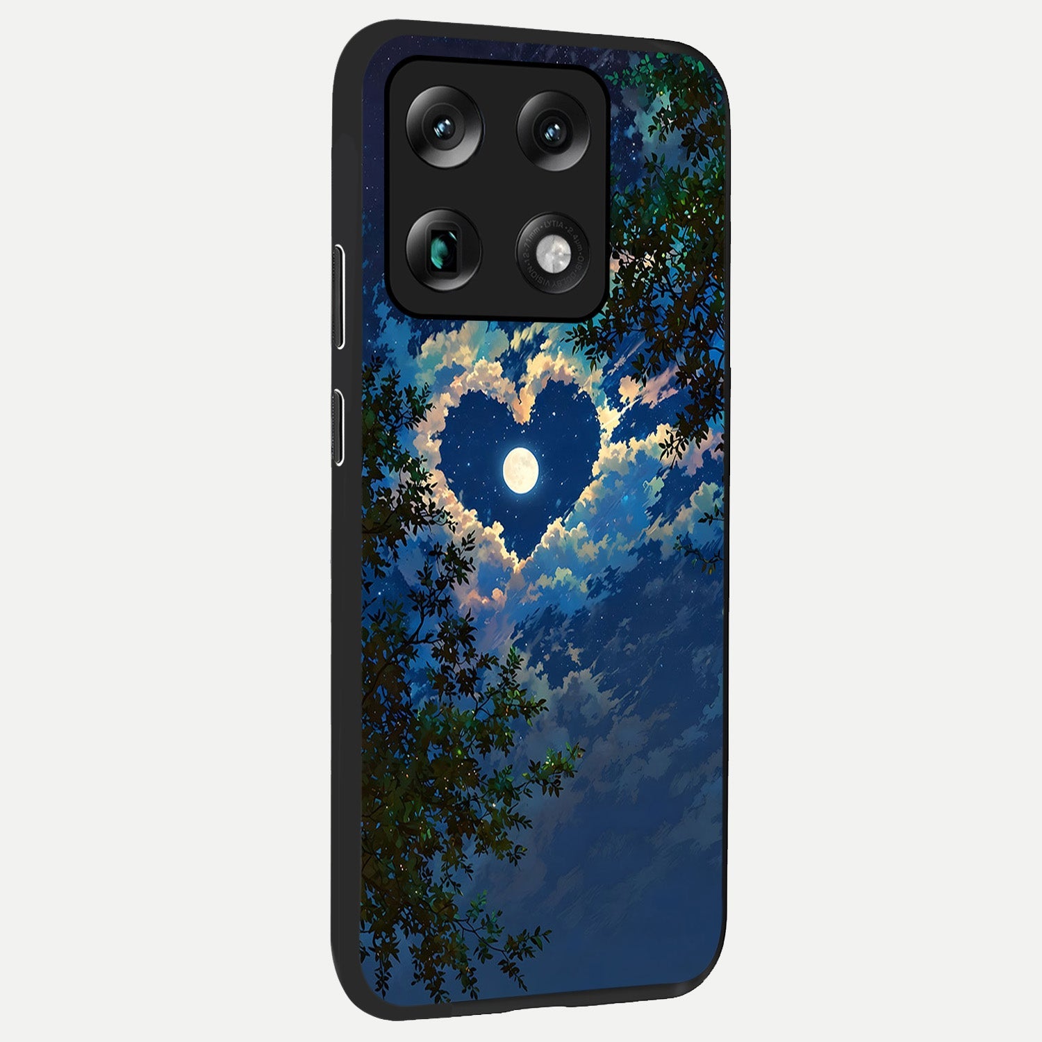  Heart With Moon Sky back cover For Moto Signature slim fit glass case with vibrant aesthetic design