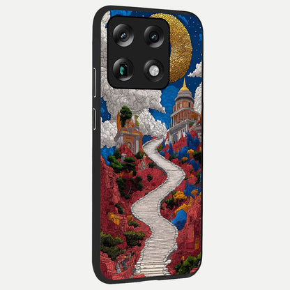  Heavenly Moon Path back cover For Moto Signature slim fit glass case with vibrant aesthetic design
