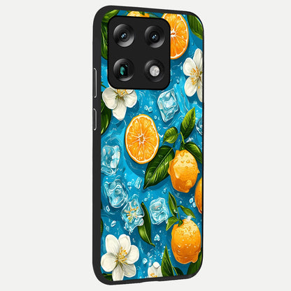 Ice Cube With Orange back cover For Moto Signature slim fit glass case with vibrant aesthetic design