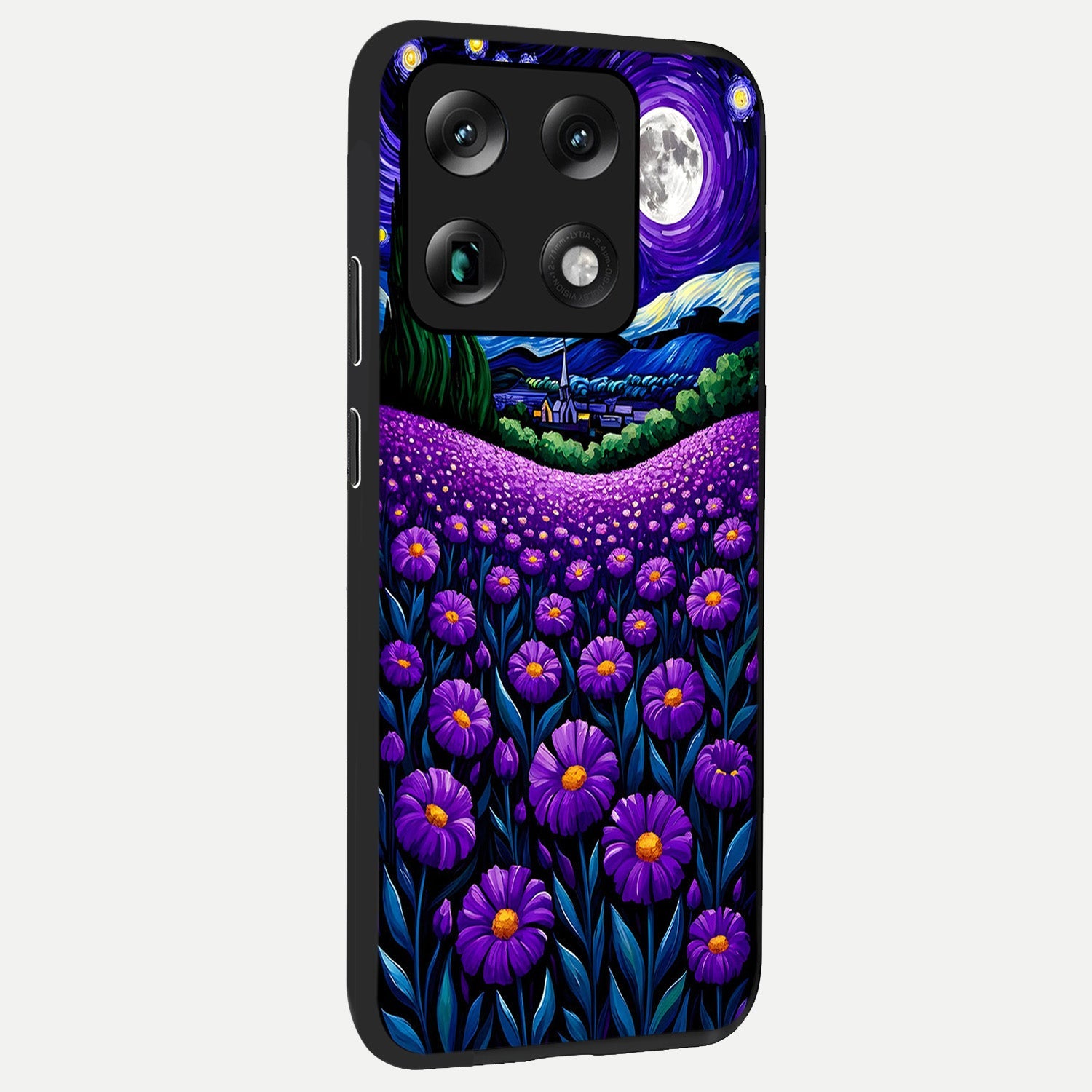  Lavender Moon Field back cover For Moto Signature slim fit glass case with vibrant aesthetic design