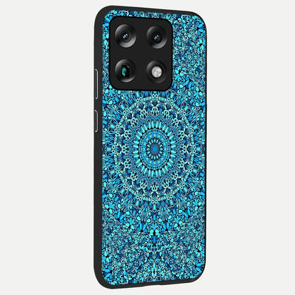  Ocean Bloom Mandala back cover For Moto Signature slim fit glass case with vibrant aesthetic design