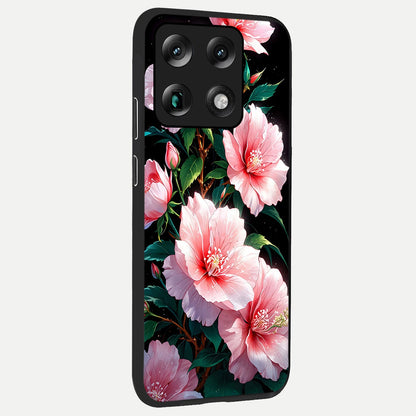  Peach Flower back cover For Moto Signature slim fit glass case with vibrant aesthetic design