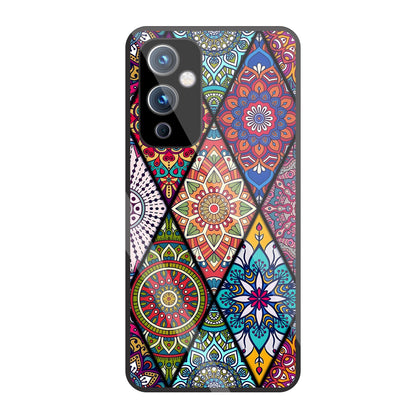 Mandala Patterns Colourful Glass Case For OnePlus 9