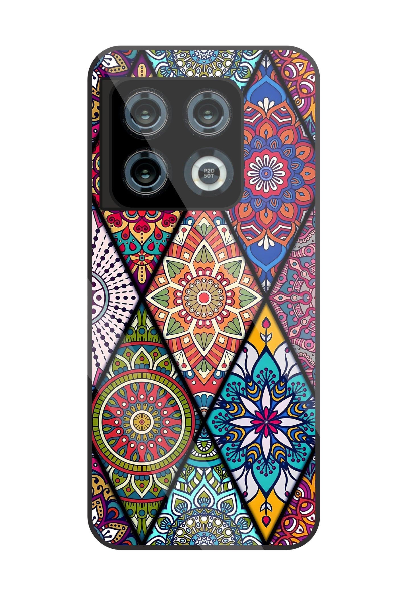 Mandala Patterns Colourful Glass Case For OnePlus 10 Pro