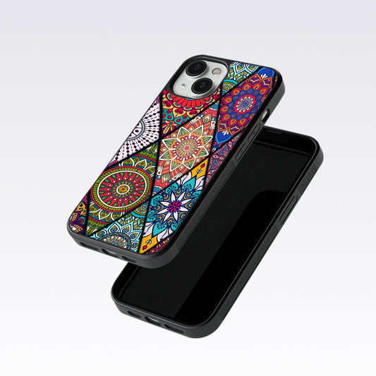 Mandala Patterns Colourful Glass Case For OnePlus 10R