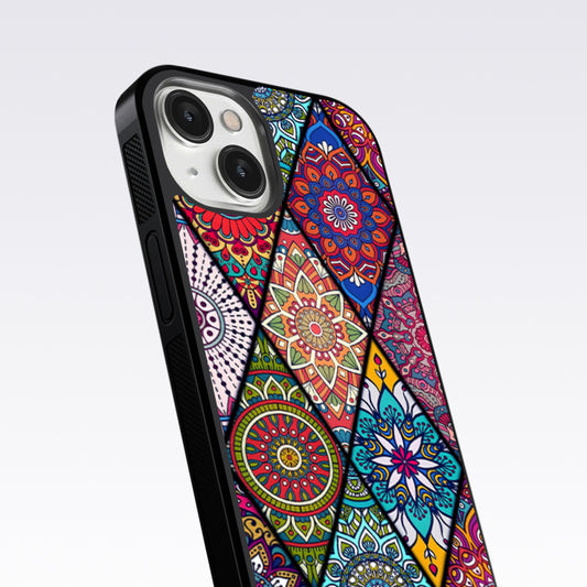 Mandala Patterns Colourful Glass Case For OnePlus 10R