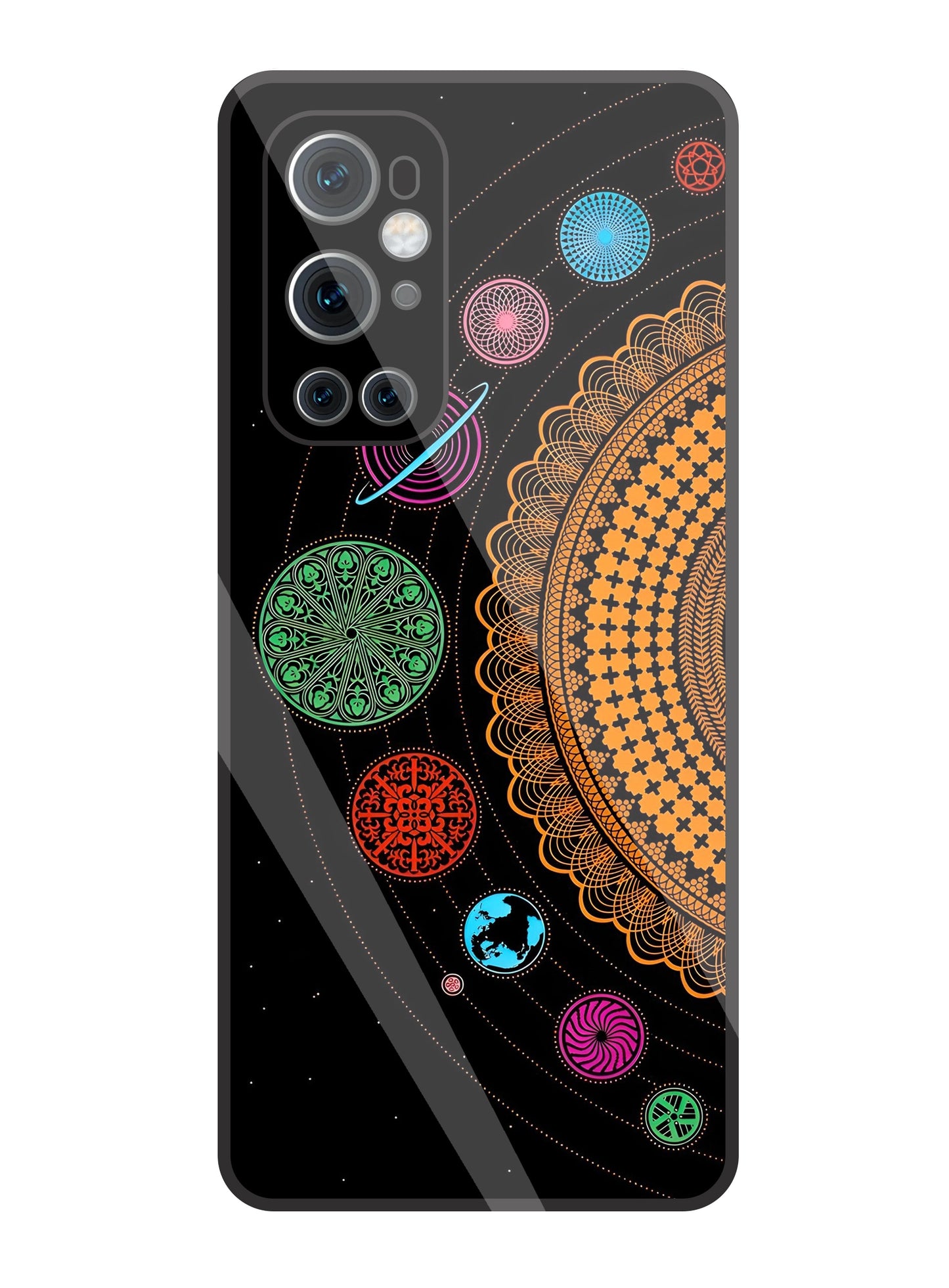 Mandala Patterns Universe Glass Case For OnePlus 9 Pro