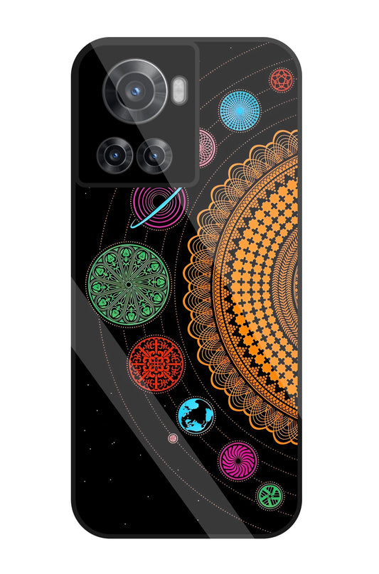 Mandala Patterns Universe Glass Case For OnePlus 10R