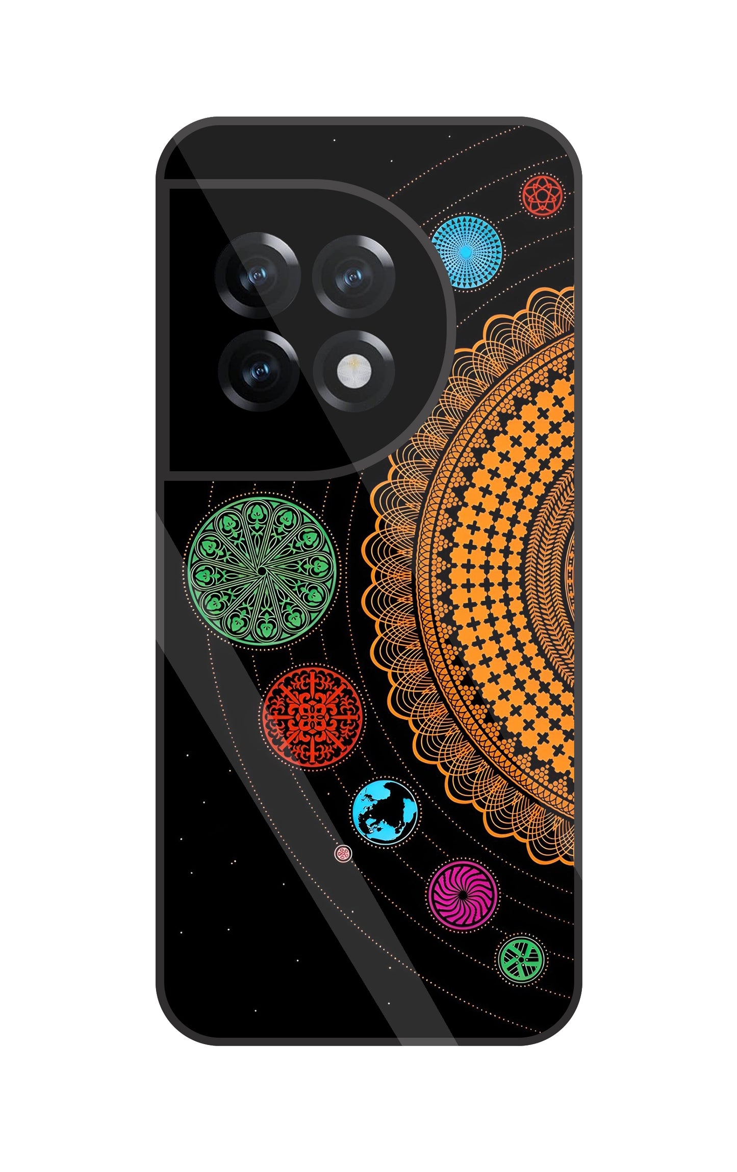 Mandala Patterns Universe Glass Case For OnePlus 11R
