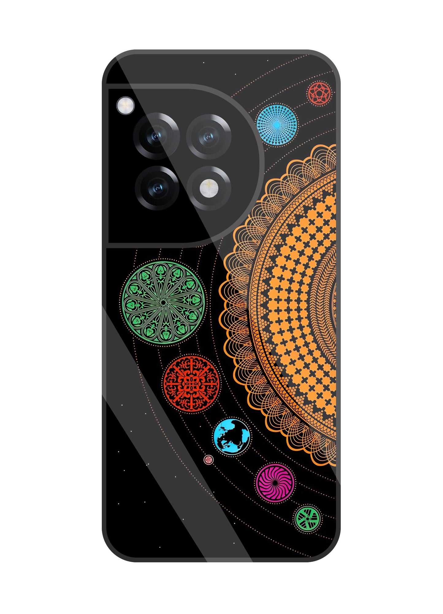 Mandala Patterns Universe Glass Case For OnePlus 12R