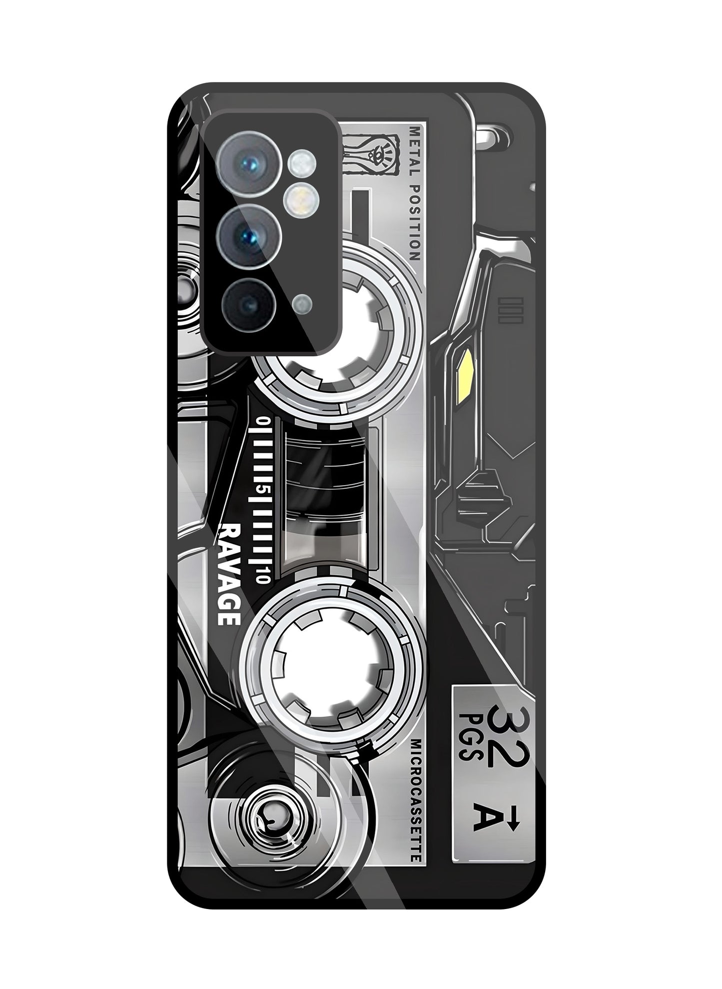 Microcassette Glass Case For OnePlus 9RT