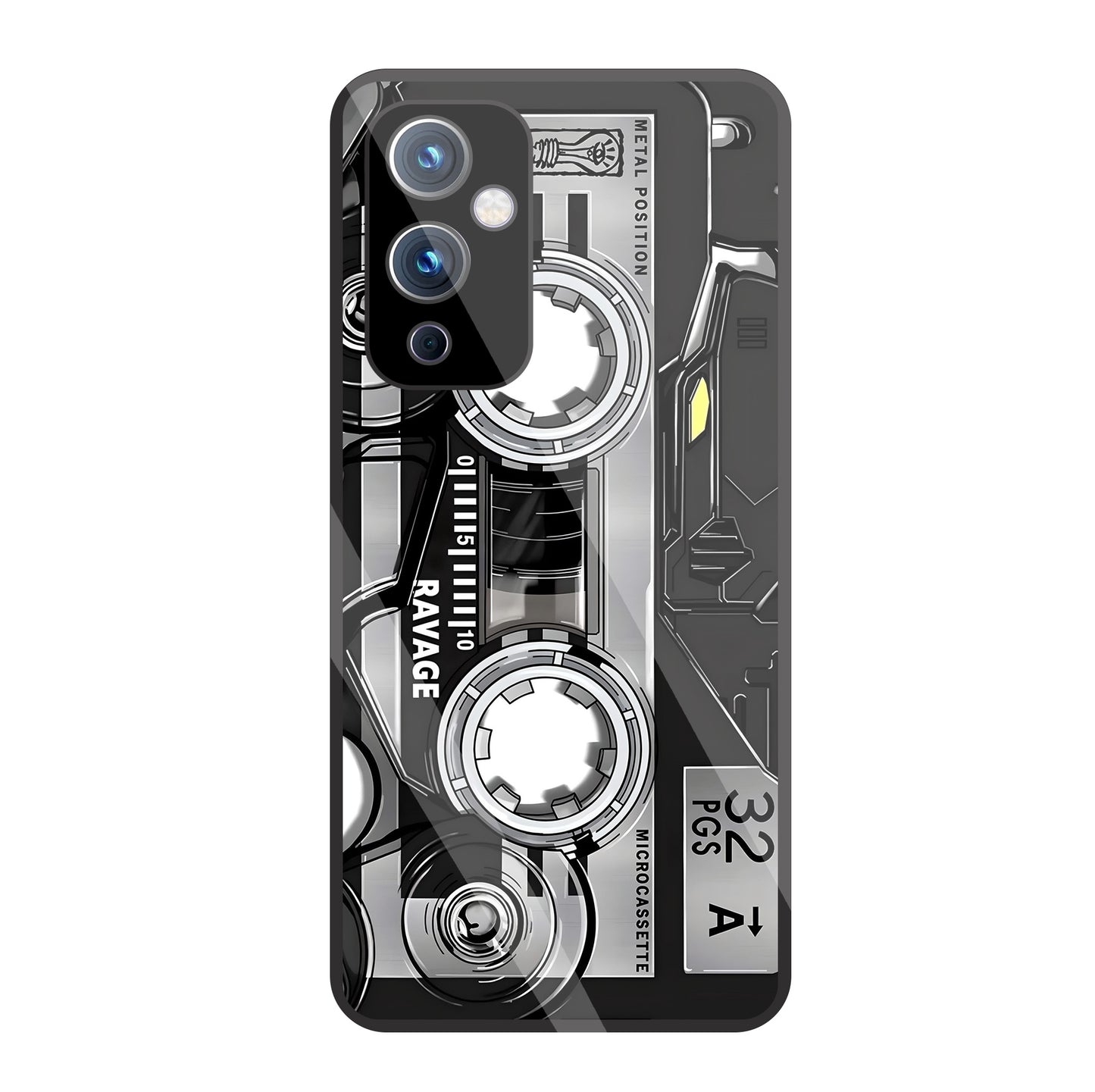 Microcassette Glass Case For OnePlus 9