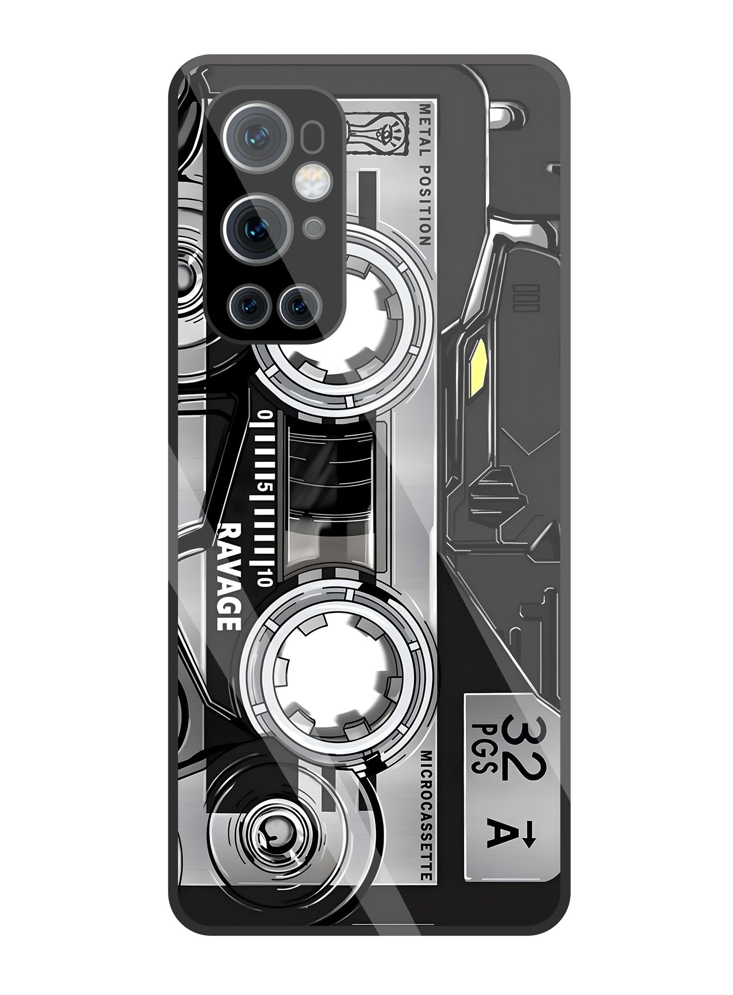Microcassette Glass Case For OnePlus 9 Pro