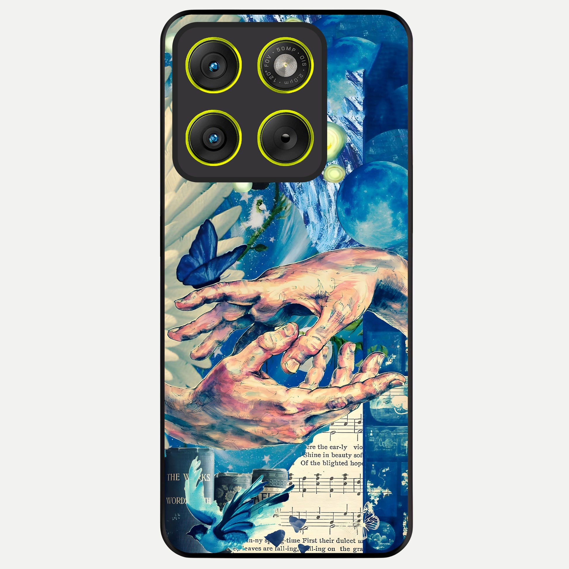  Aesthetic Divider Glass Case For Moto Edge 70 back cover – full design glossy printed glass finish
