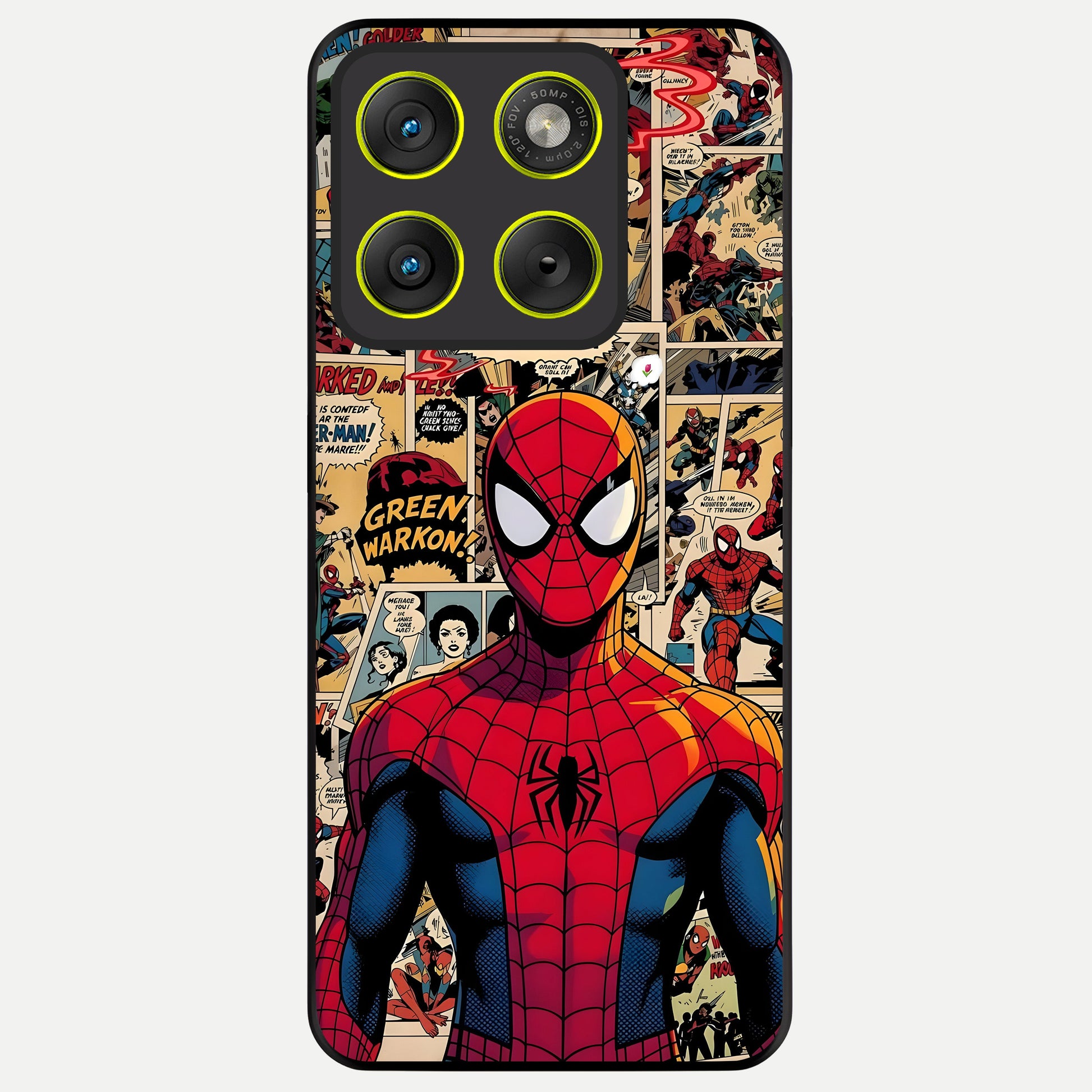  Aesthetic Spider Glass Case For Moto Edge 70 back cover – full design glossy printed glass finish