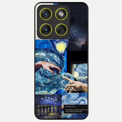  Aesthetic Vando Hands Glass Case For Moto Edge 70 back cover – full design glossy printed glass finish