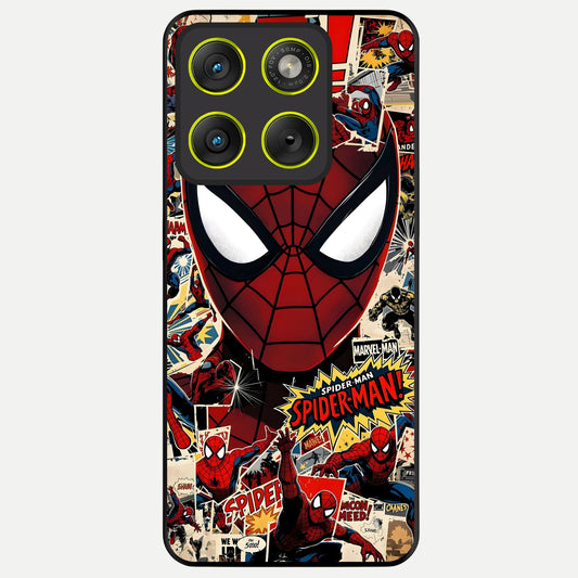  Aesthetic Wonder Spider Glass Case For Moto Edge 70 back cover – full design glossy printed glass finish
