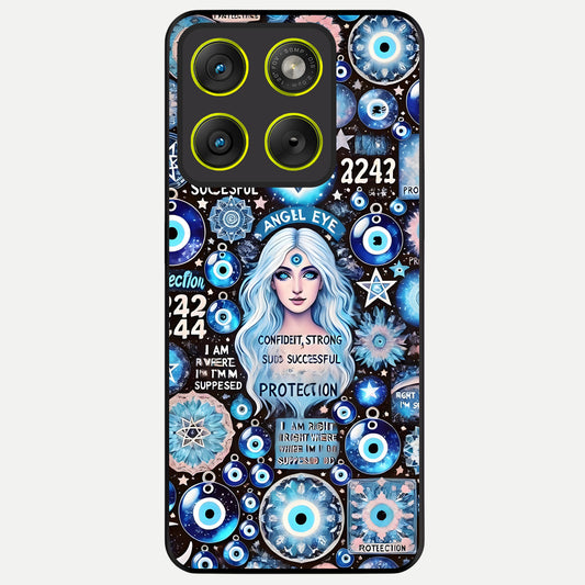  Angel Aura Shield Glass Case For Moto Edge 70 back cover – full design glossy printed glass finish
