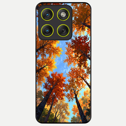  Autumn Sky Rise Glass Case For Moto Edge 70 back cover – full design glossy printed glass finish