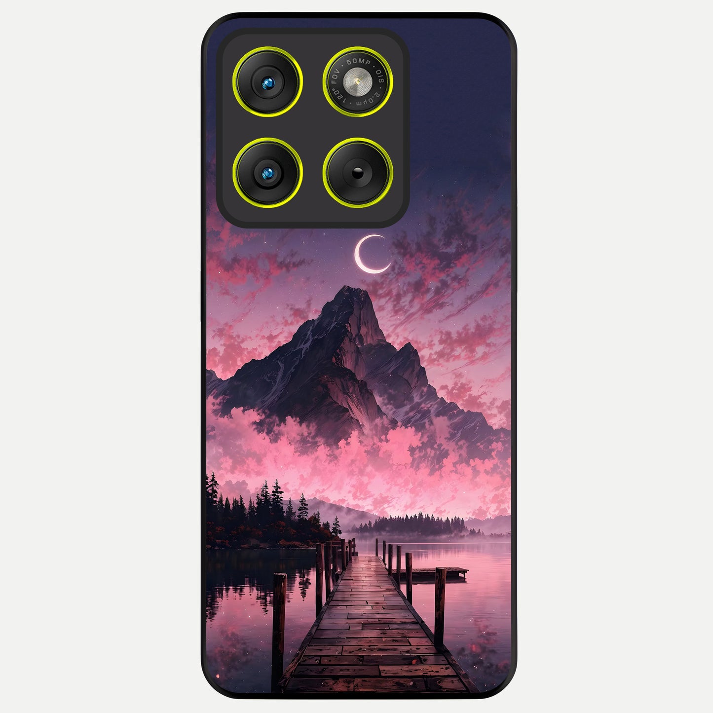  Beautiful Mountain View Glass Case For Moto Edge 70 back cover – full design glossy printed glass finish