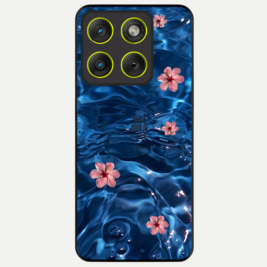  Bloom Thread Art Glass Case For Moto Edge 70 back cover – full design glossy printed glass finish