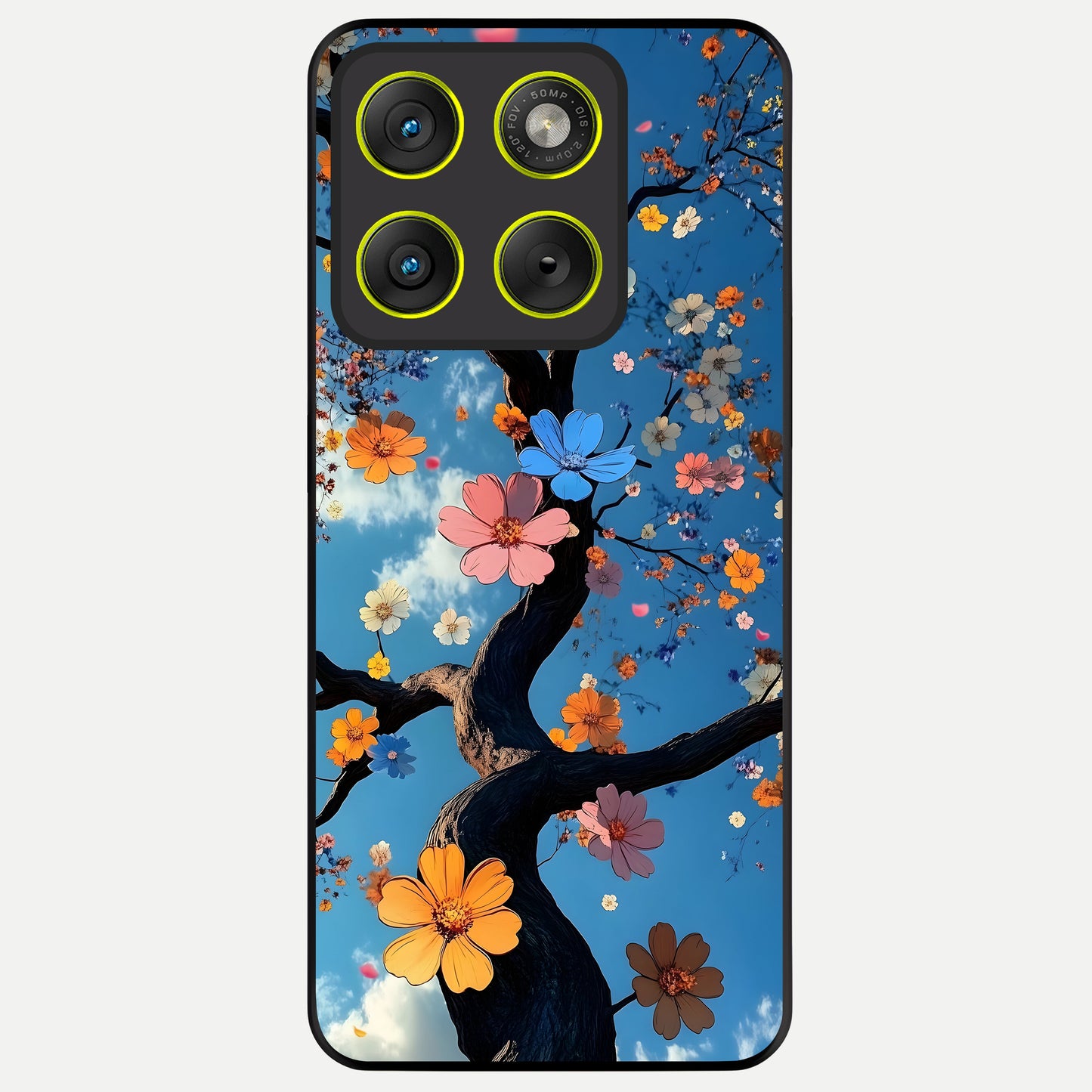  Blossom Dream Sky Glass Case For Moto Edge 70 back cover – full design glossy printed glass finish