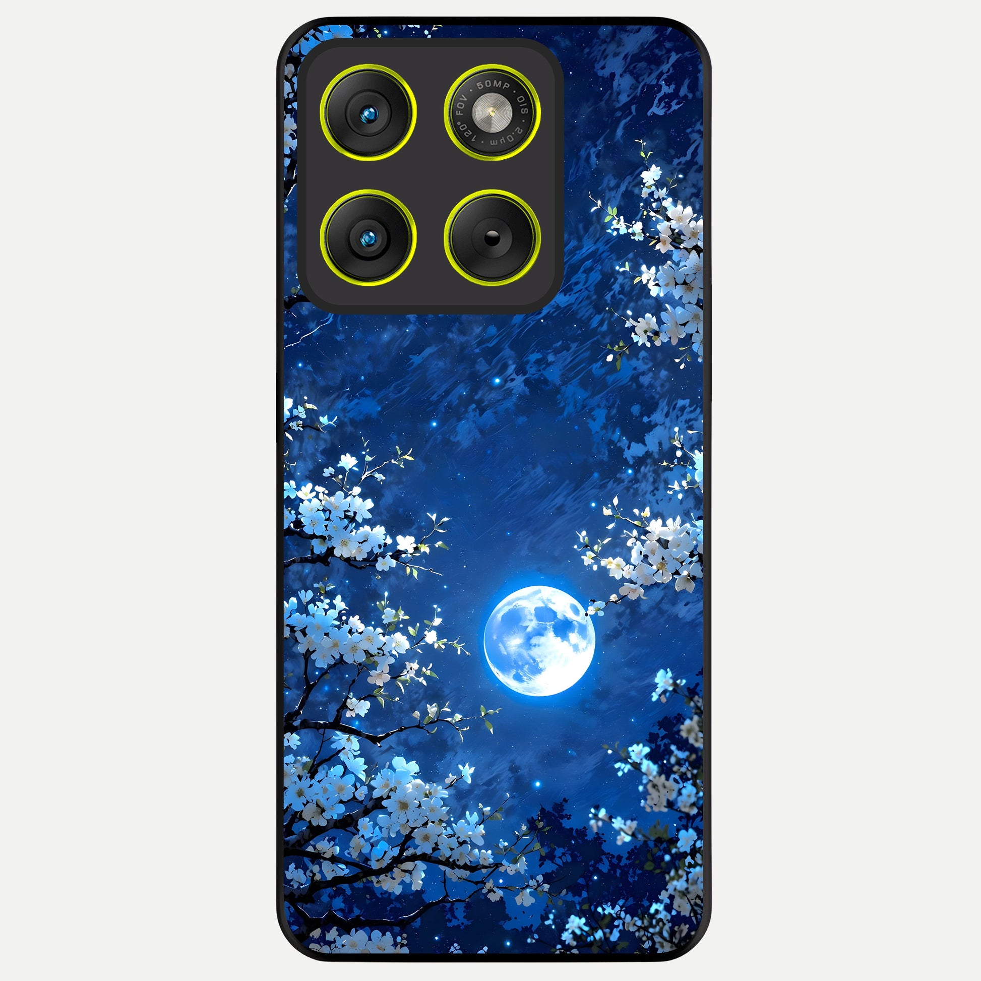  Blossom Moonlight Sky Glass Case For Moto Edge 70 back cover – full design glossy printed glass finish