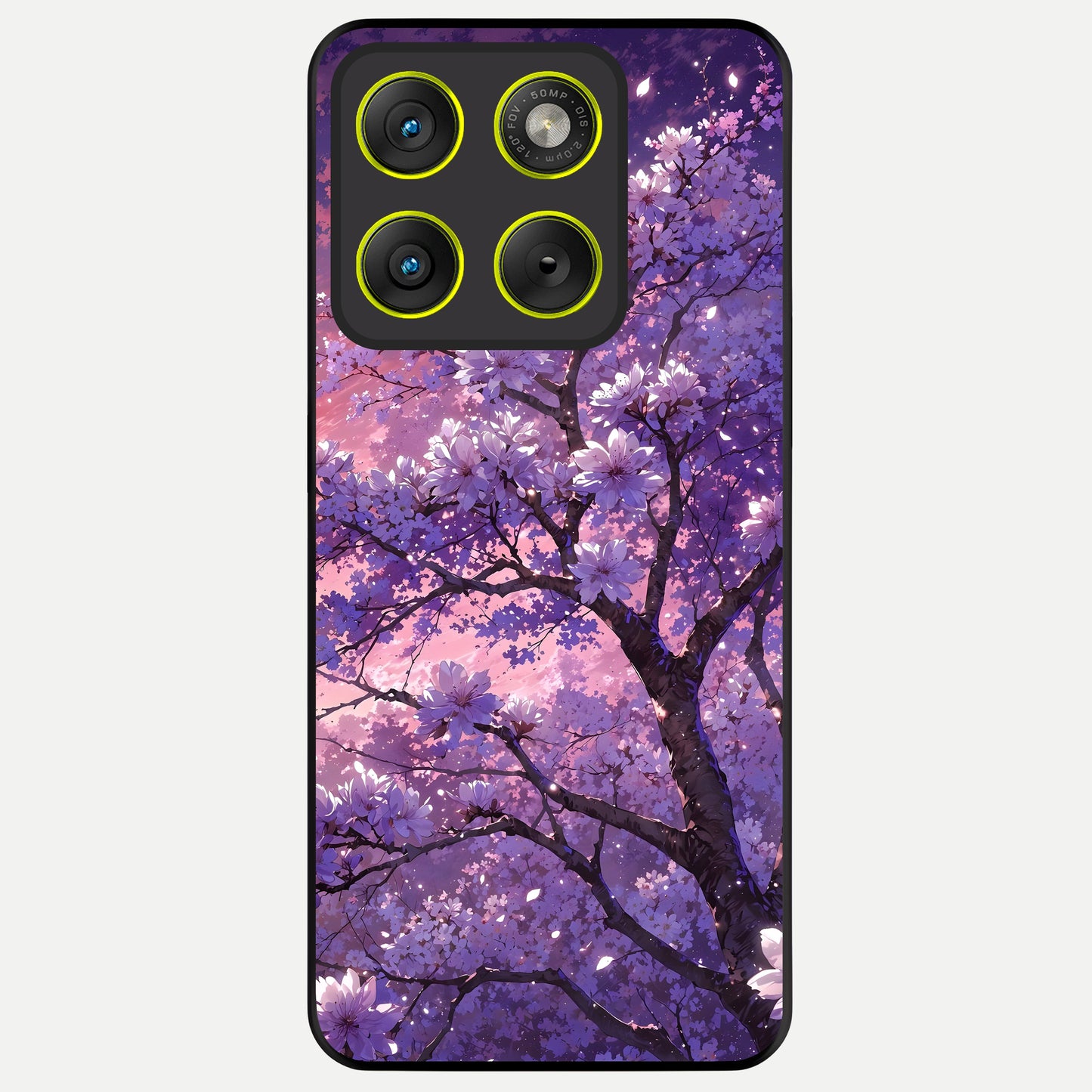  Blossom Tree Glass Case For Moto Edge 70 back cover – full design glossy printed glass finish