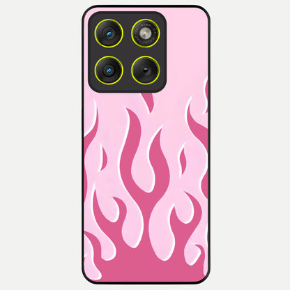  Blush Flame Energy Glass Case For Moto Edge 70 back cover – full design glossy printed glass finish
