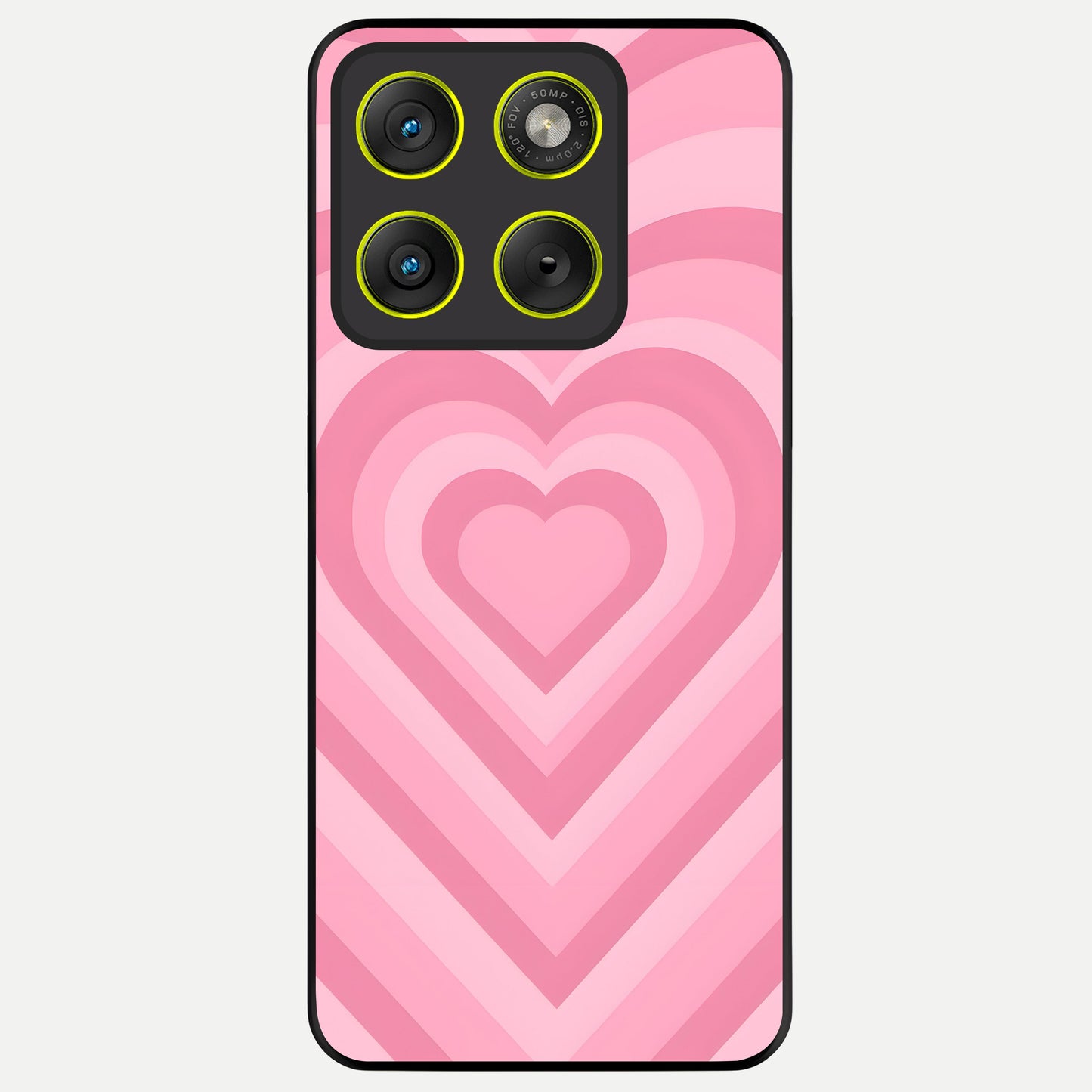  Blush Heart Waves Glass Case For Moto Edge 70 back cover – full design glossy printed glass finish