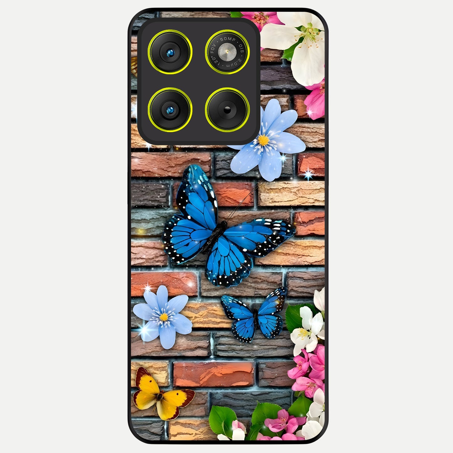  Brick Bloom Flight Glass Case For Moto Edge 70 back cover – full design glossy printed glass finish