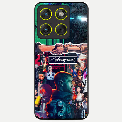  CYBERPUNK Legacy Glass Case For Moto Edge 70 back cover – full design glossy printed glass finish