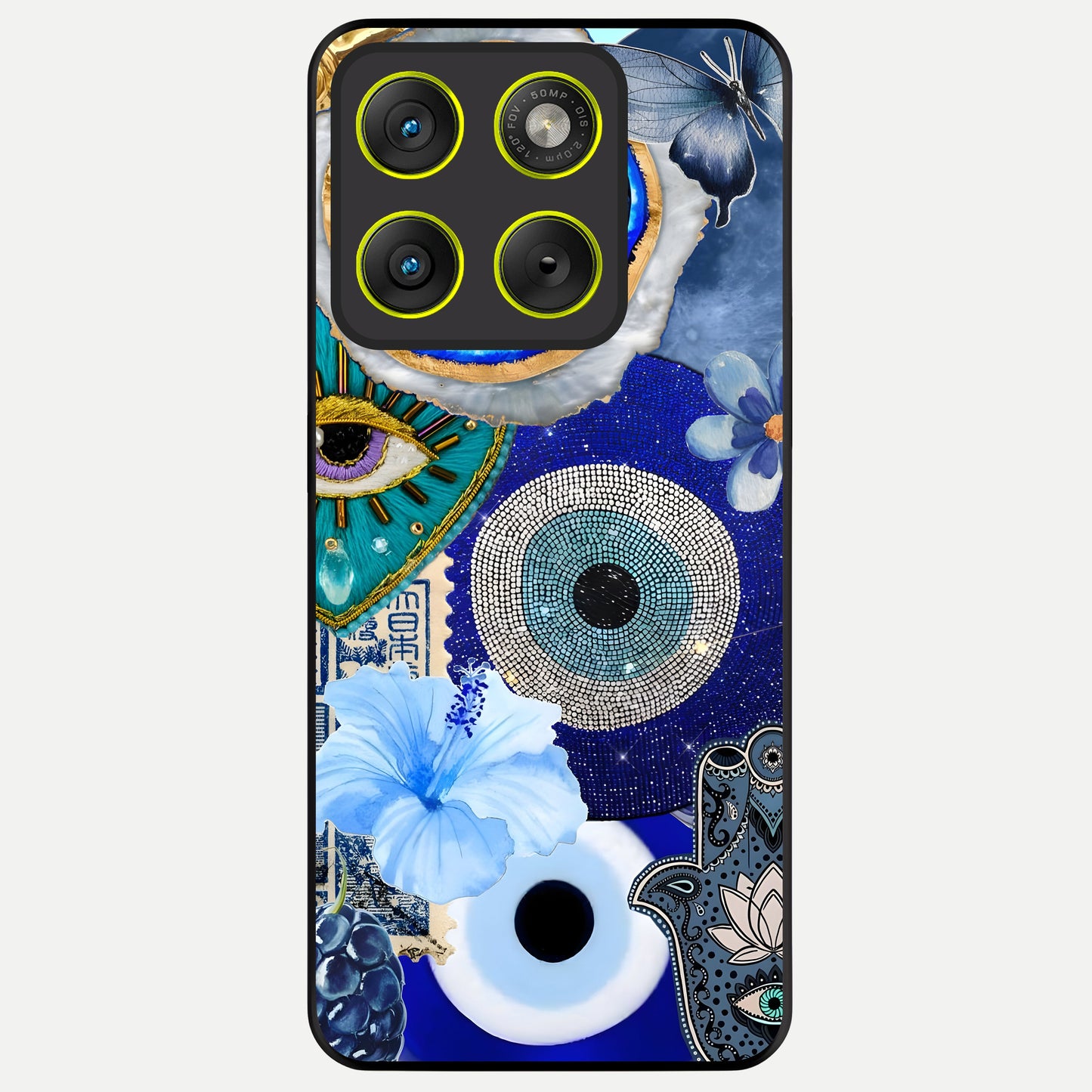  Celestial Blue Vision Glass Case For Moto Edge 70 back cover – full design glossy printed glass finish