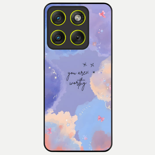  Celestial Cloud Magic Glass Case For Moto Edge 70 back cover – full design glossy printed glass finish
