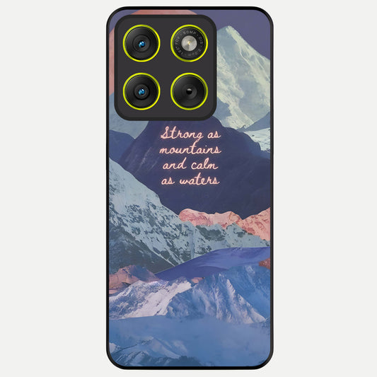  Celestial Mountain Calm Glass Case For Moto Edge 70 back cover – full design glossy printed glass finish