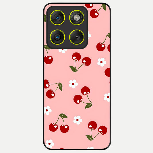  Cherry Love Mood Glass Case For Moto Edge 70 back cover – full design glossy printed glass finish