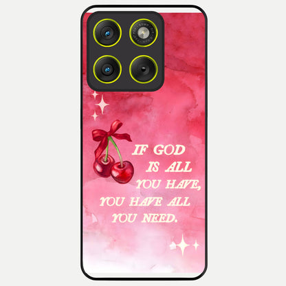 Cherry Quote Glass Case For Moto Edge 70 back cover – full design glossy printed glass finish