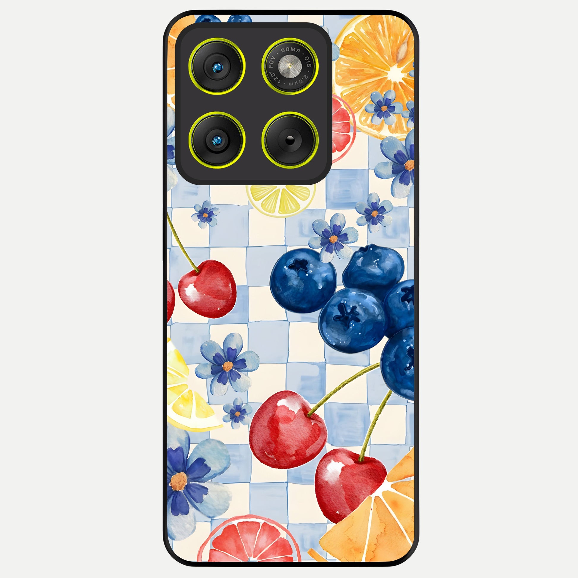  Citrus Bloom Joy Glass Case For Moto Edge 70 back cover – full design glossy printed glass finish