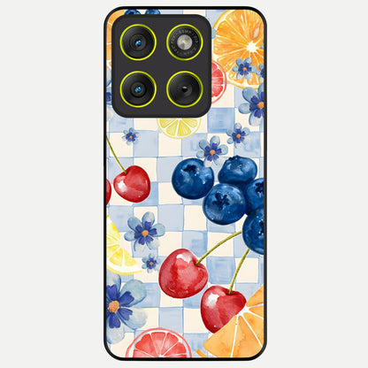  Citrus Bloom Joy Glass Case For Moto Edge 70 back cover – full design glossy printed glass finish