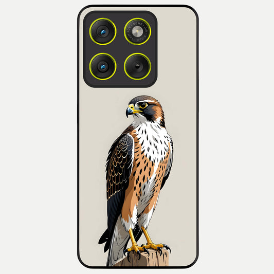  Clever Eagle Glass Case For Moto Edge 70 back cover – full design glossy printed glass finish