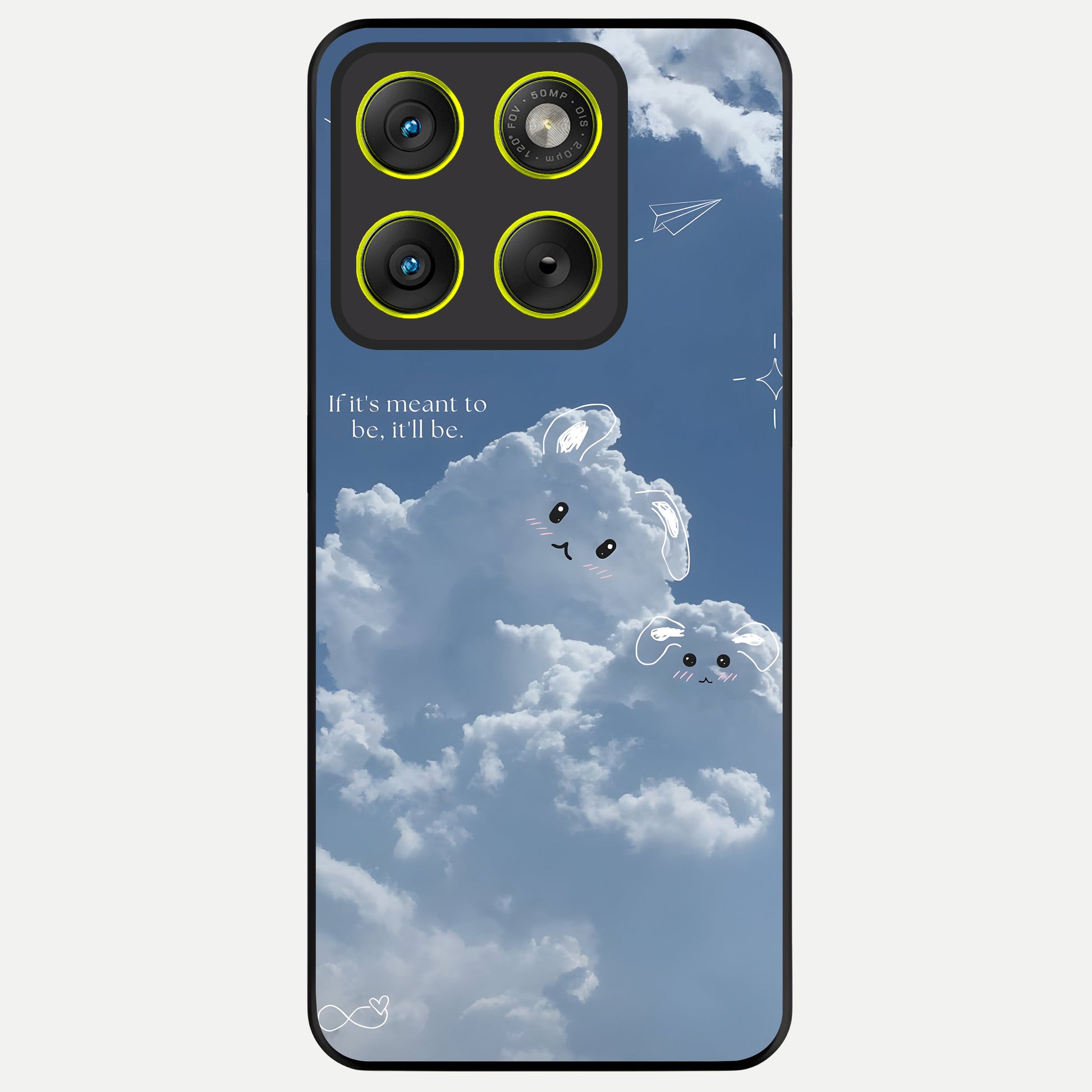  Cloud Bunny Dreams Glass Case For Moto Edge 70 back cover – full design glossy printed glass finish